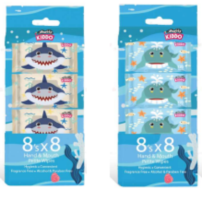 AK KIDDO HAND & MOUTH PETITE WIPES 8 X 8