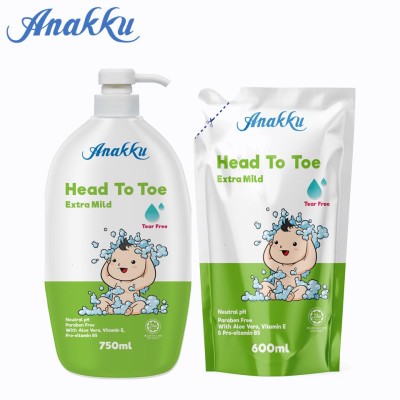 ANAKKU BABY HEAD TO TOE 700ml + 600ml REFILL (175-062)