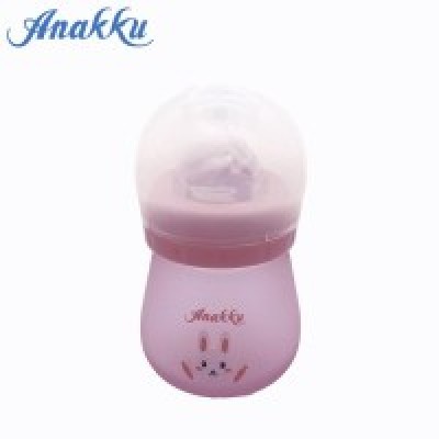 ANAKKU GLASS PP FEEDING BOTTLE - 4OZ (PINK)