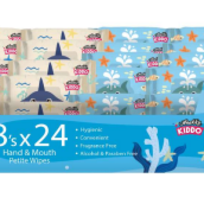 AK KIDDO HAND & MOUTH PETITE WIPES 8 X 24