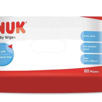 18 X 20CM 55G BABY WIPES 80 PC PER BAGX3