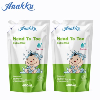 ANAKKU HEAD TO TOE REFILL 600ml x 2