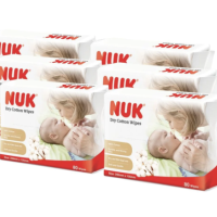 NUK DRY COTTON WIPES 80 PC